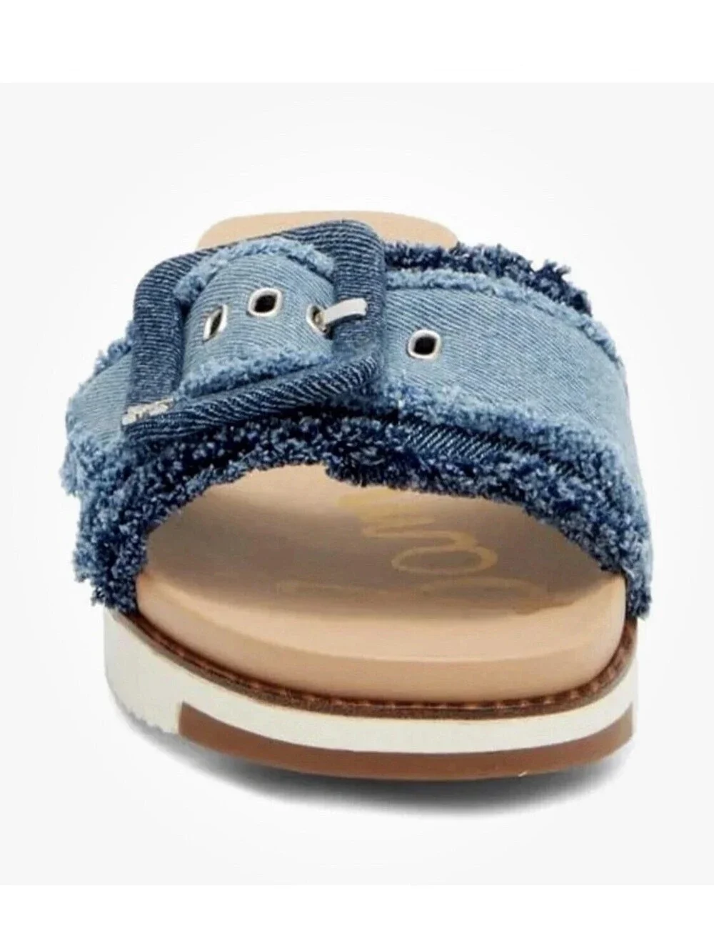 Sam Edelman Ariane Platform Denim Slide Sandal US 10
